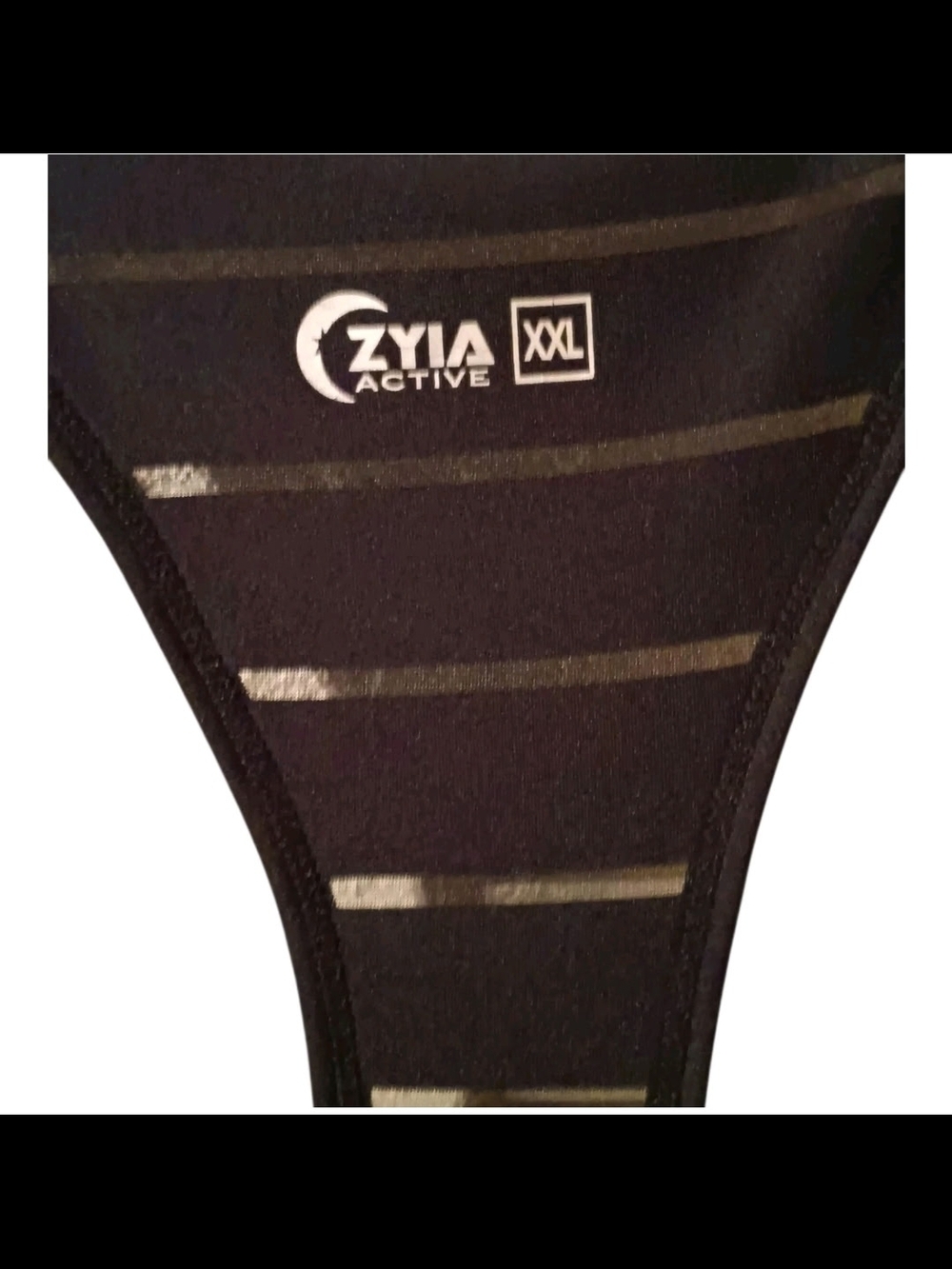 Sheer Striped Racerback Tank Top - Black - Picture 4 of 4